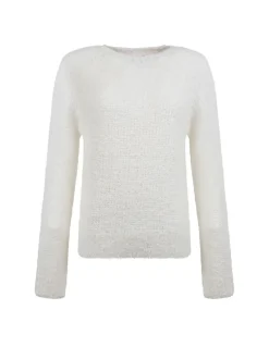 Alpaca blend fluffy sweater