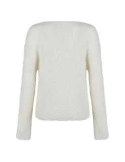 Alpaca blend fluffy sweater