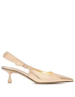 Amel 50 gold-hue slingback pumps