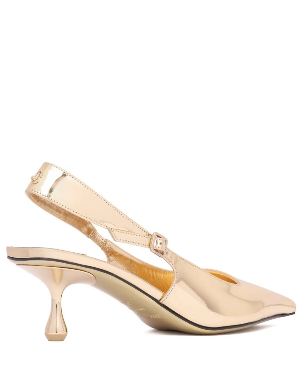 Amel 50 gold-hue slingback pumps