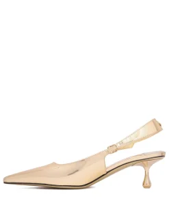 Amel 50 gold-hue slingback pumps