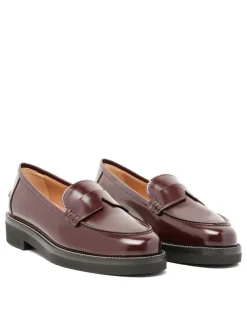 Aqua aubergine hue loafers