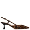 Ascent 55 leopard slingback pumps