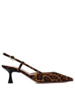 Ascent 55 leopard slingback pumps