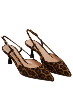 Ascent 55 leopard slingback pumps