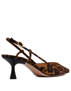 Ascent 55 leopard slingback pumps