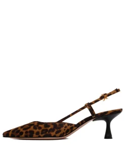 Ascent 55 leopard slingback pumps