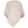 Auguste beige cashmere poncho