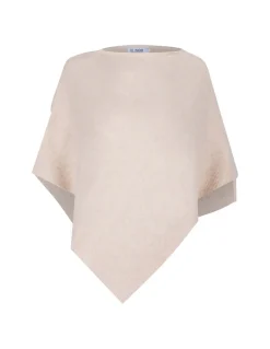 Auguste beige cashmere poncho