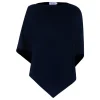 Auguste marine blue cashmere poncho