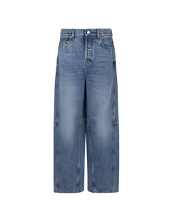 Balloon denim pants