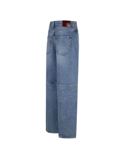Balloon denim pants