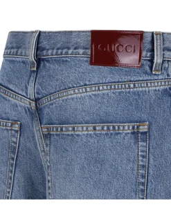 Balloon denim pants