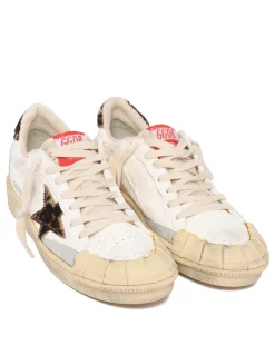 BallStar nappa sneakers with leopard pony skin star