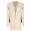 Beige light wool blazer