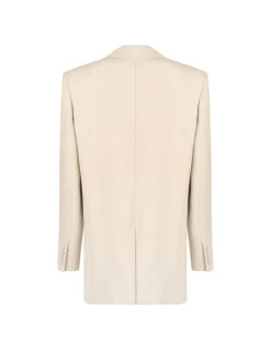 Beige light wool blazer
