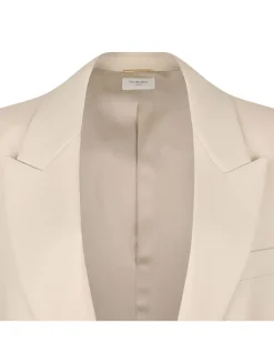 Beige light wool blazer