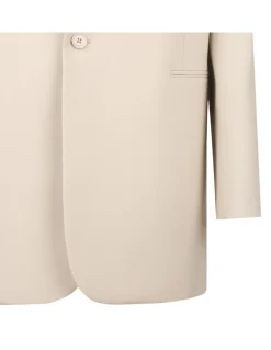 Beige light wool blazer