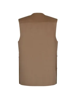 Beige multipockets vest