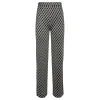 Black and gold jacquard pants