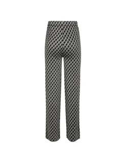 Black and gold jacquard pants