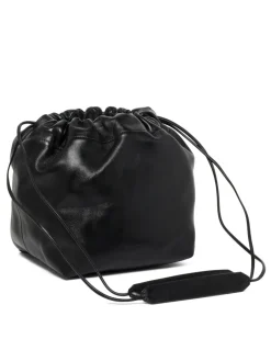 Black drawstring bag