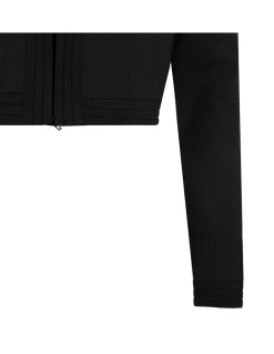 Black knitted viscose cardigan