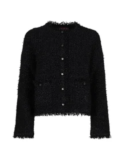 Black lamé cardigan
