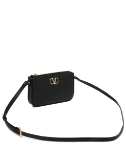 Black leather mini bag