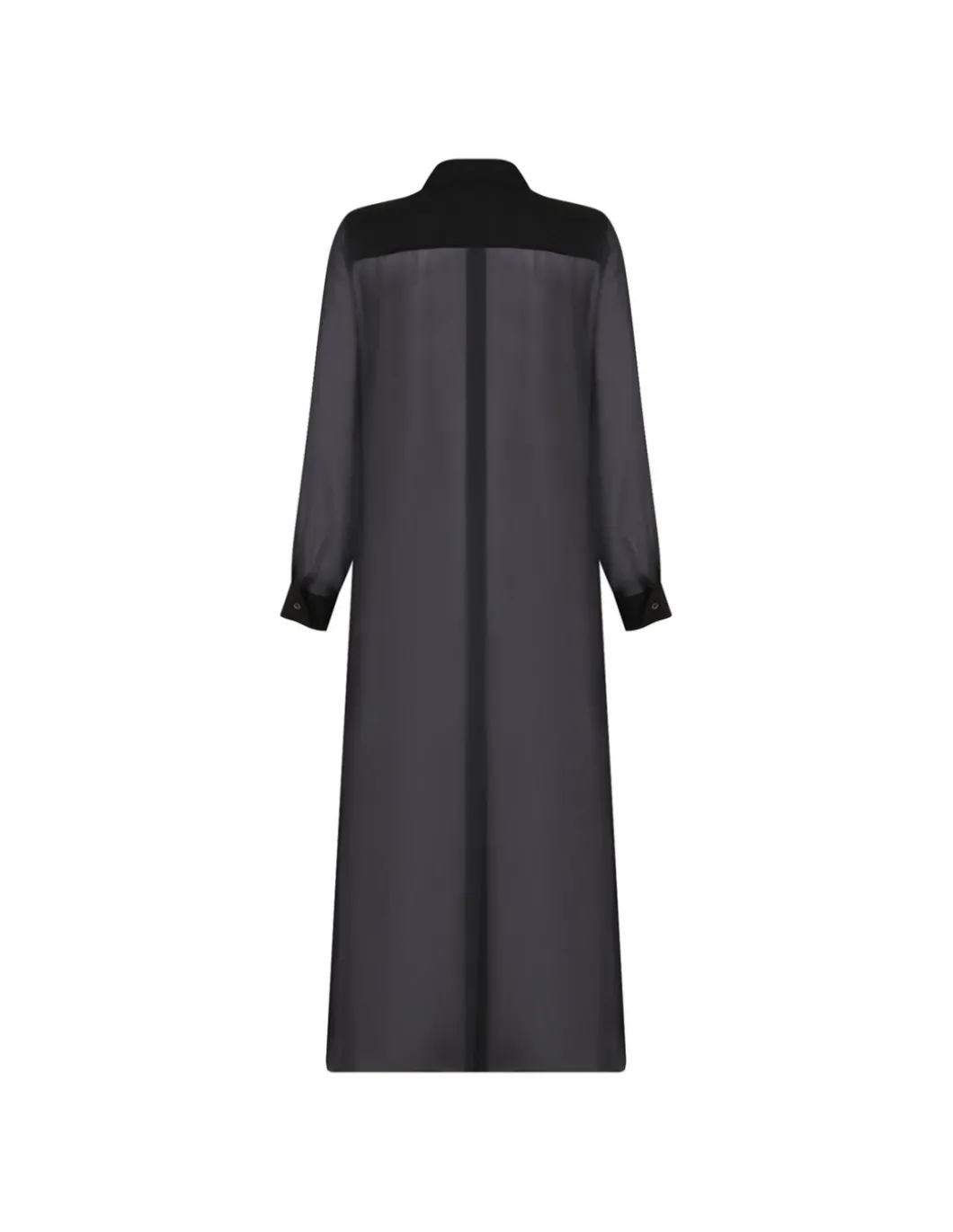 Black silk long shirt