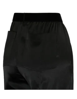Black silk pants