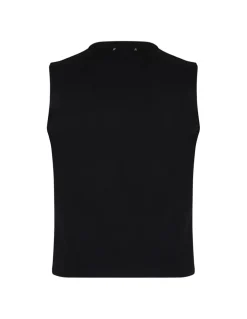 Black sleeveless top