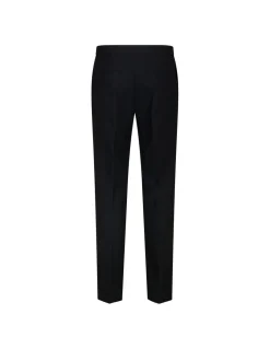 Black slim-cut tailored pants