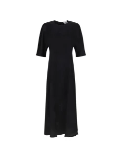 Black slit dress