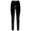 Black velvet leggings