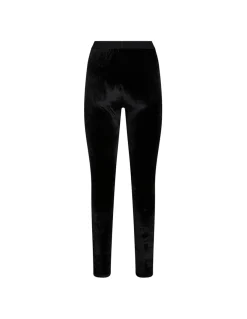 Black velvet leggings