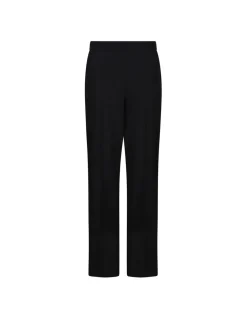 Black wool gabardine pants