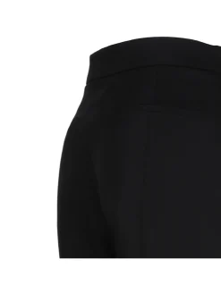 Black wool gabardine pants