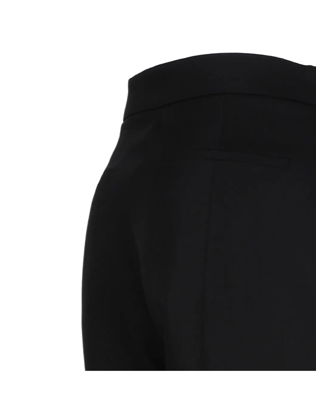 Black wool gabardine pants
