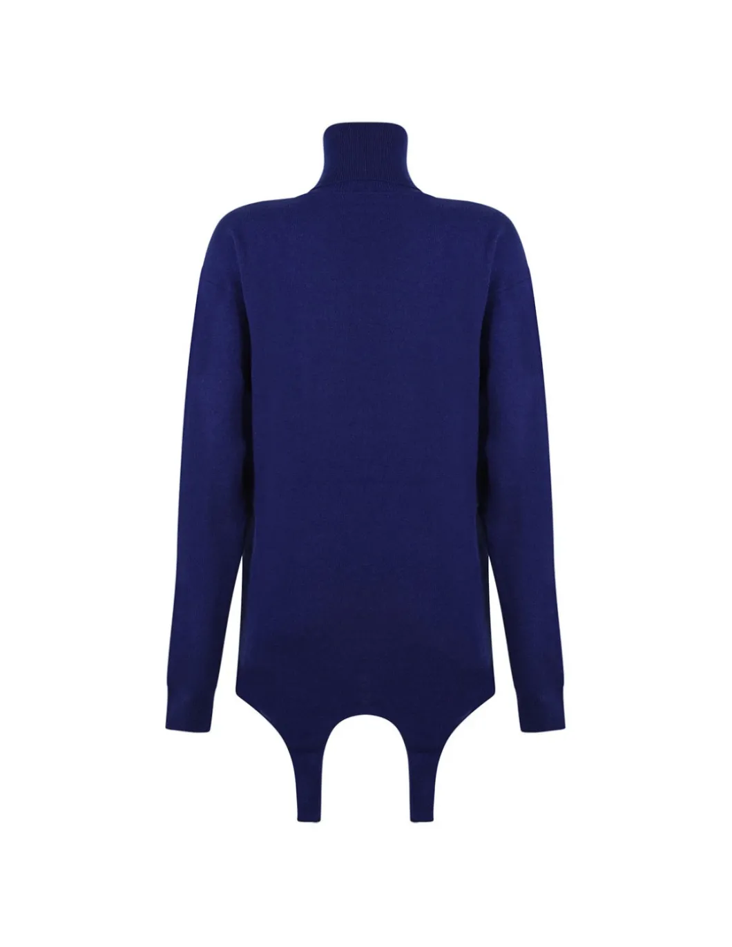 Blue cashmere garter sweater