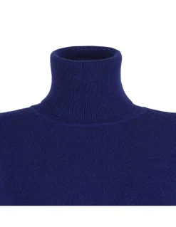 Blue cashmere garter sweater