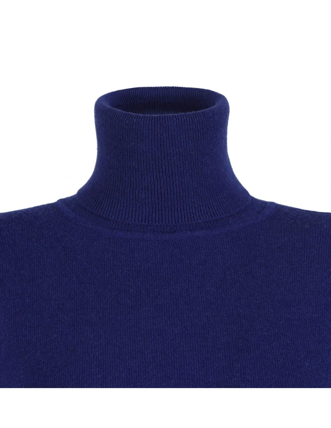 Blue cashmere garter sweater