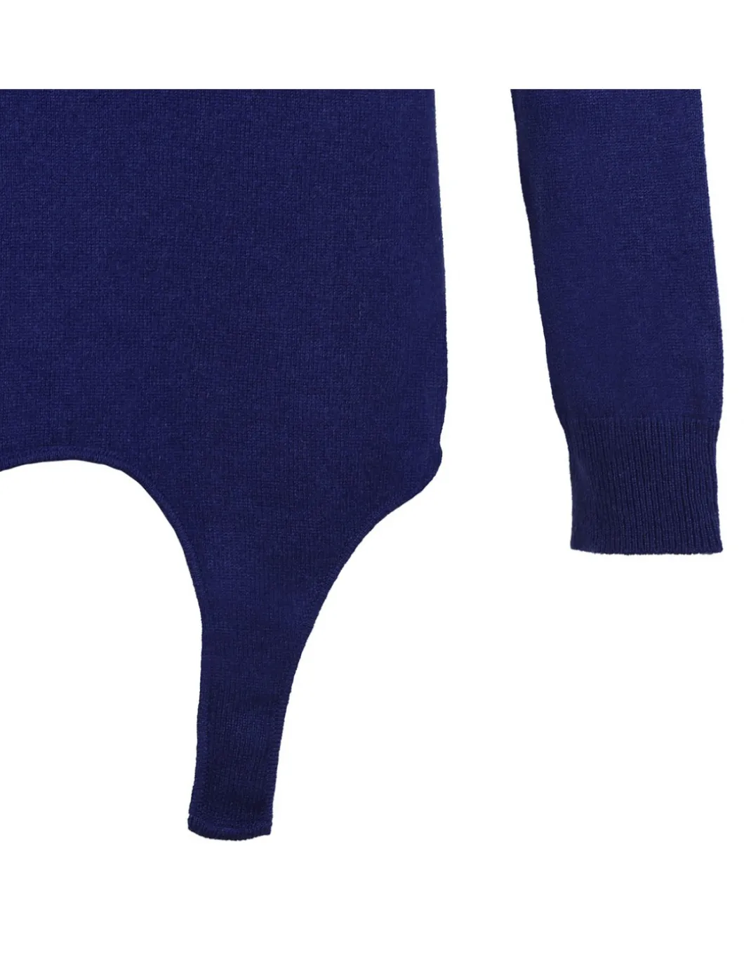 Blue cashmere garter sweater