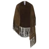 Bronze-hue suede cape