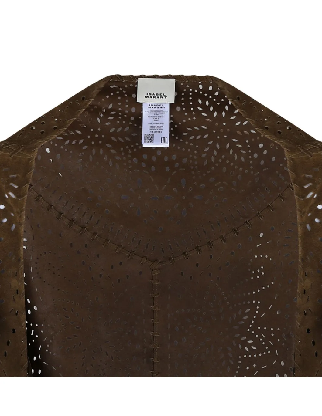 Bronze-hue suede cape