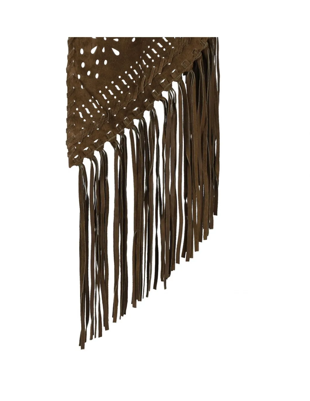Bronze-hue suede cape