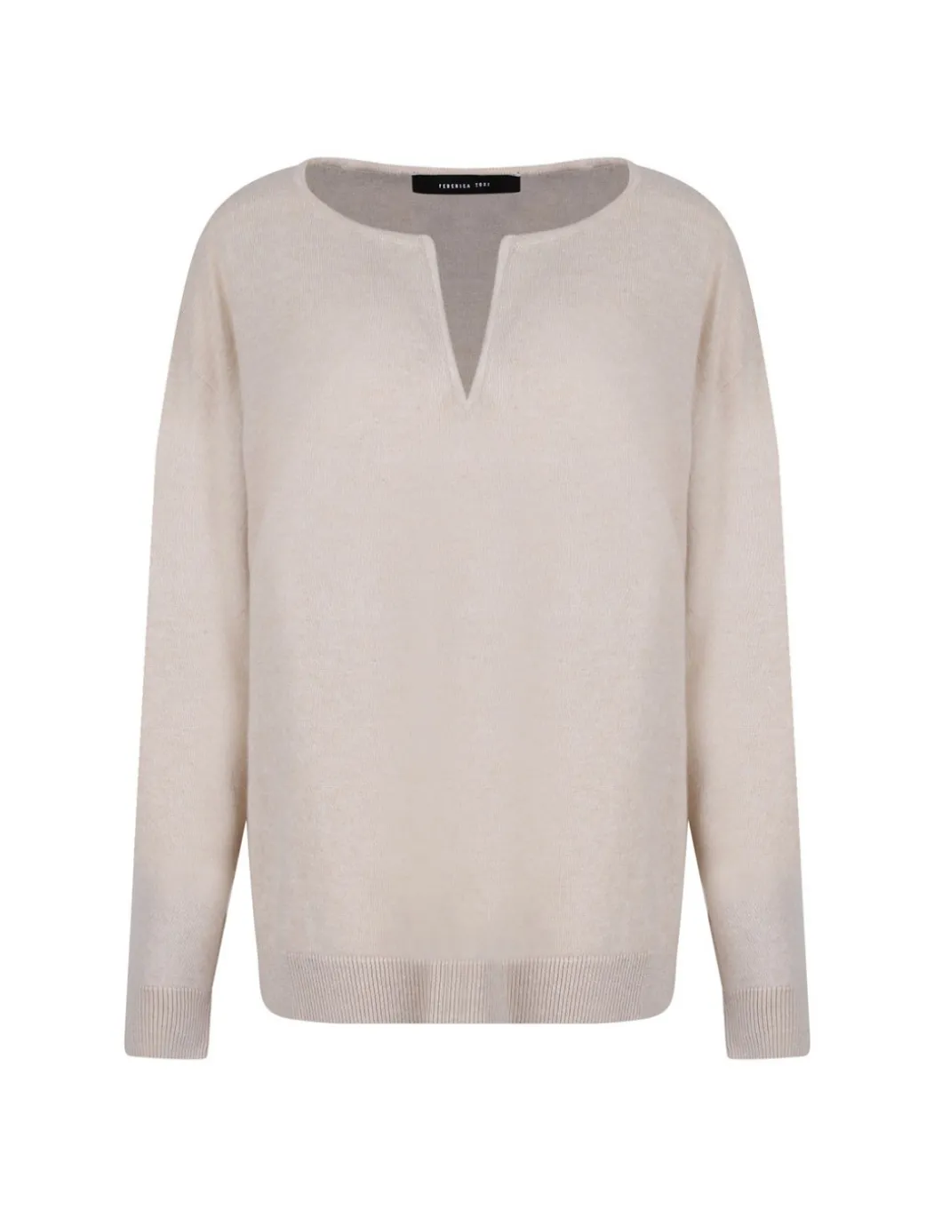 Butter-hue wool blend sweater