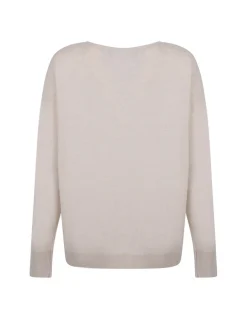 Butter-hue wool blend sweater
