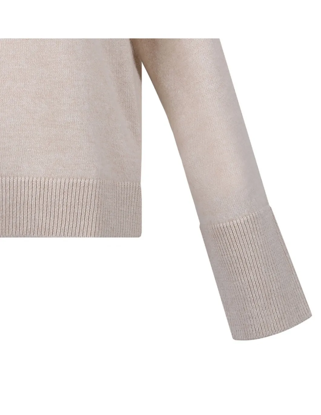 Butter-hue wool blend sweater