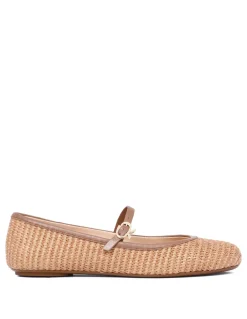 Carla woven raffia ballerinas